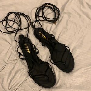 EUC Women’s Fashion Nova Coastline Wrap Sandals